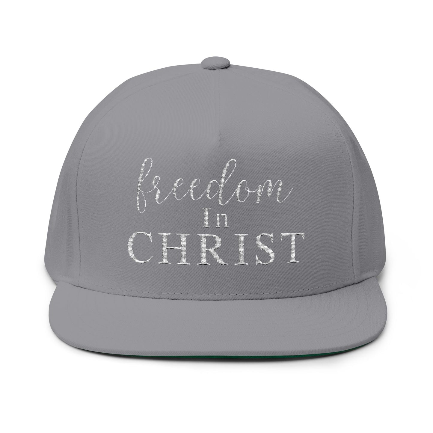 FREEDOM IN CHRIST - Flat Bill Inspirational Hat