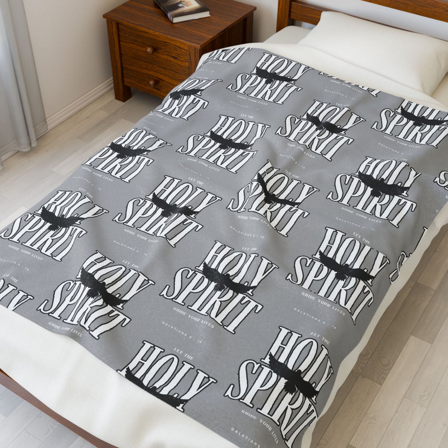 Holy Spirit Velveteen Plush Blanket