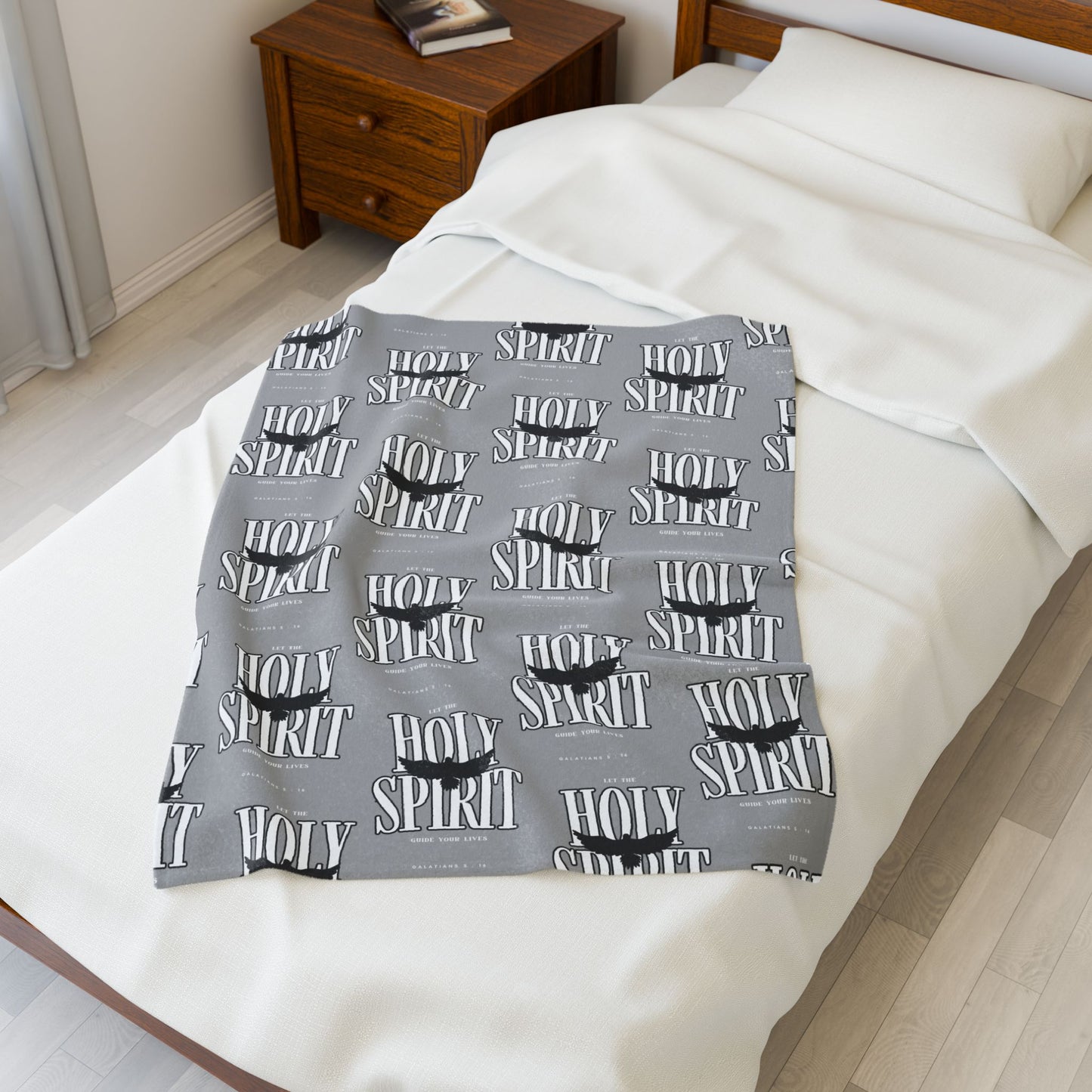 Holy Spirit Velveteen Plush Blanket