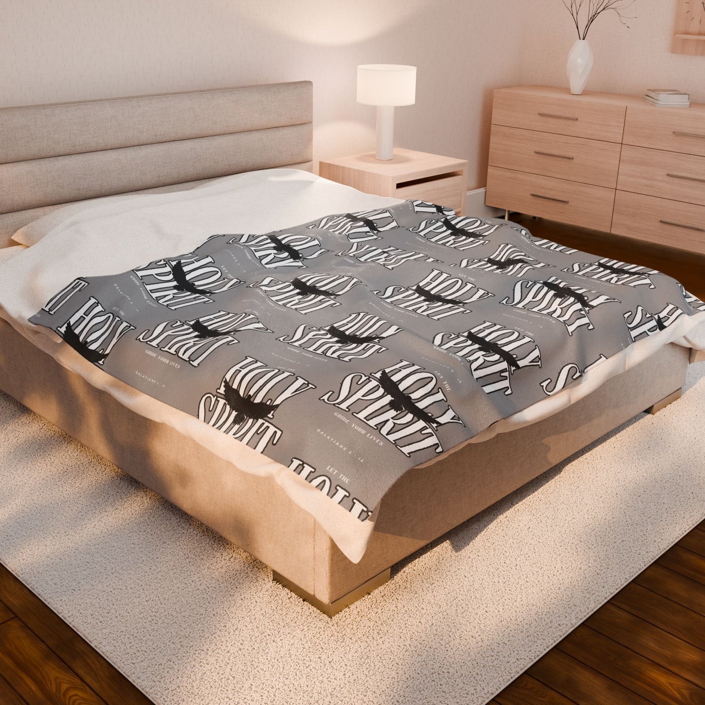 Holy Spirit Velveteen Plush Blanket