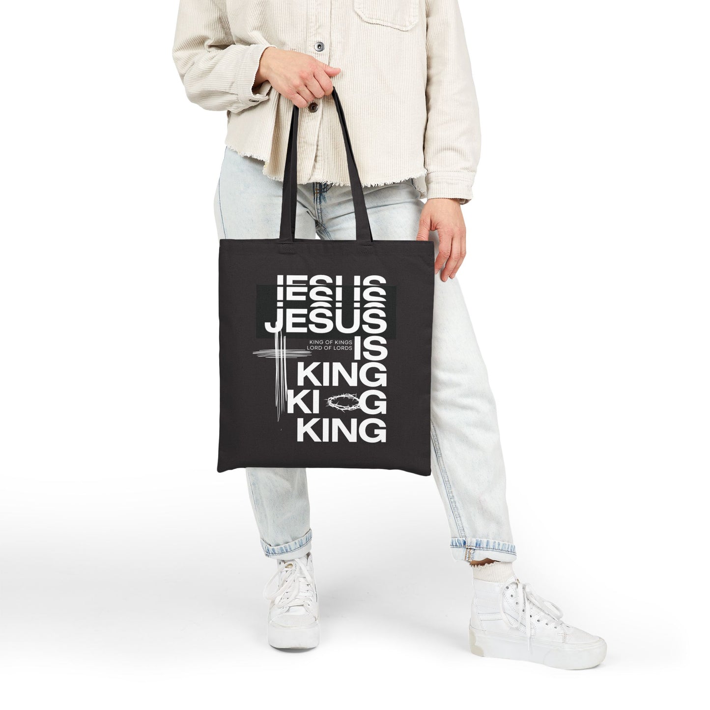 Jesus is King Tote Bag