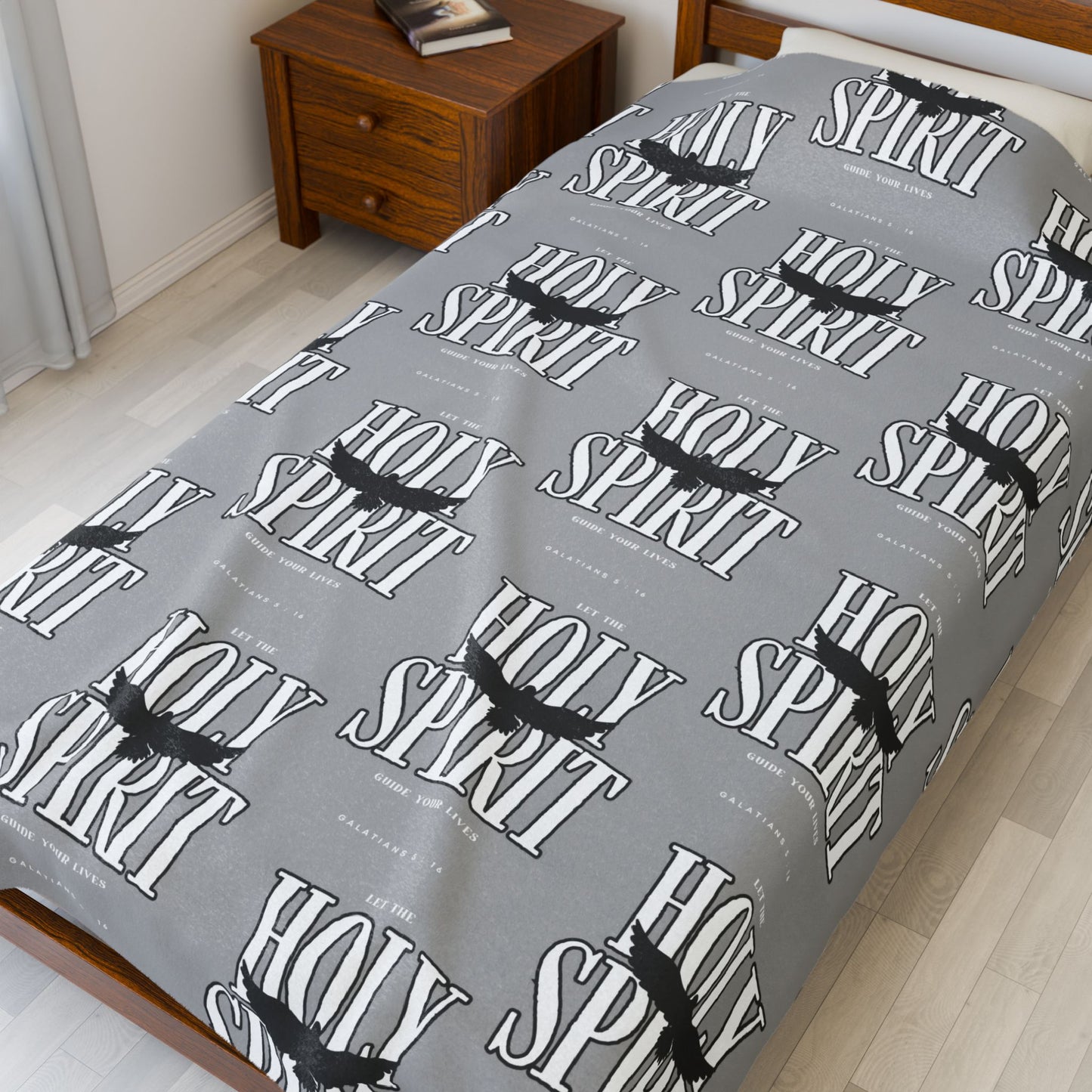 Holy Spirit Velveteen Plush Blanket