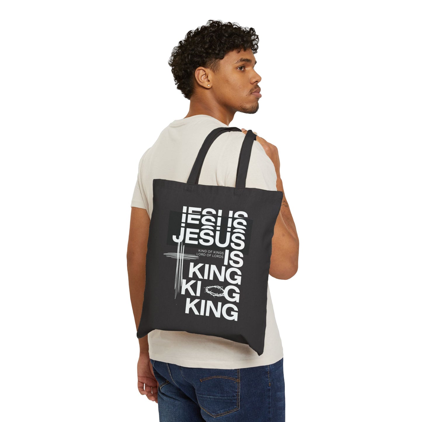 Jesus is King Tote Bag