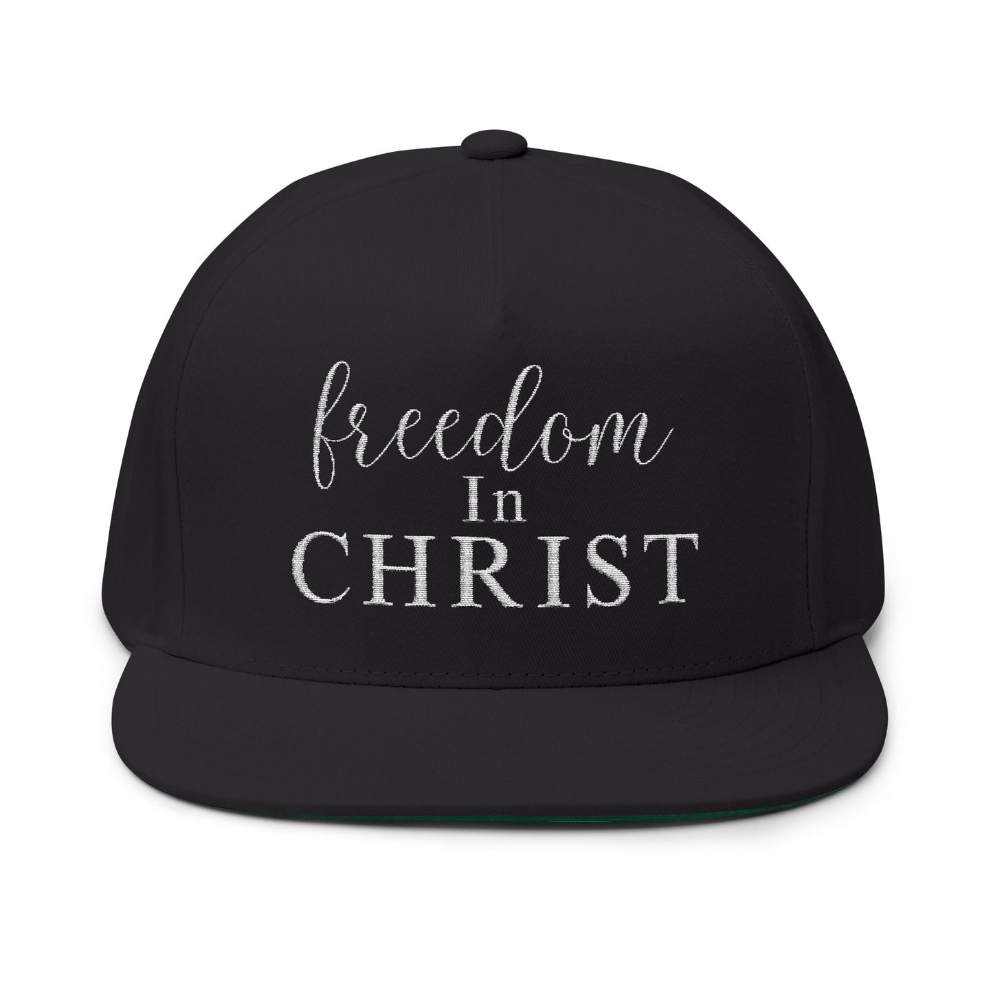 FREEDOM IN CHRIST - Flat Bill Inspirational Hat