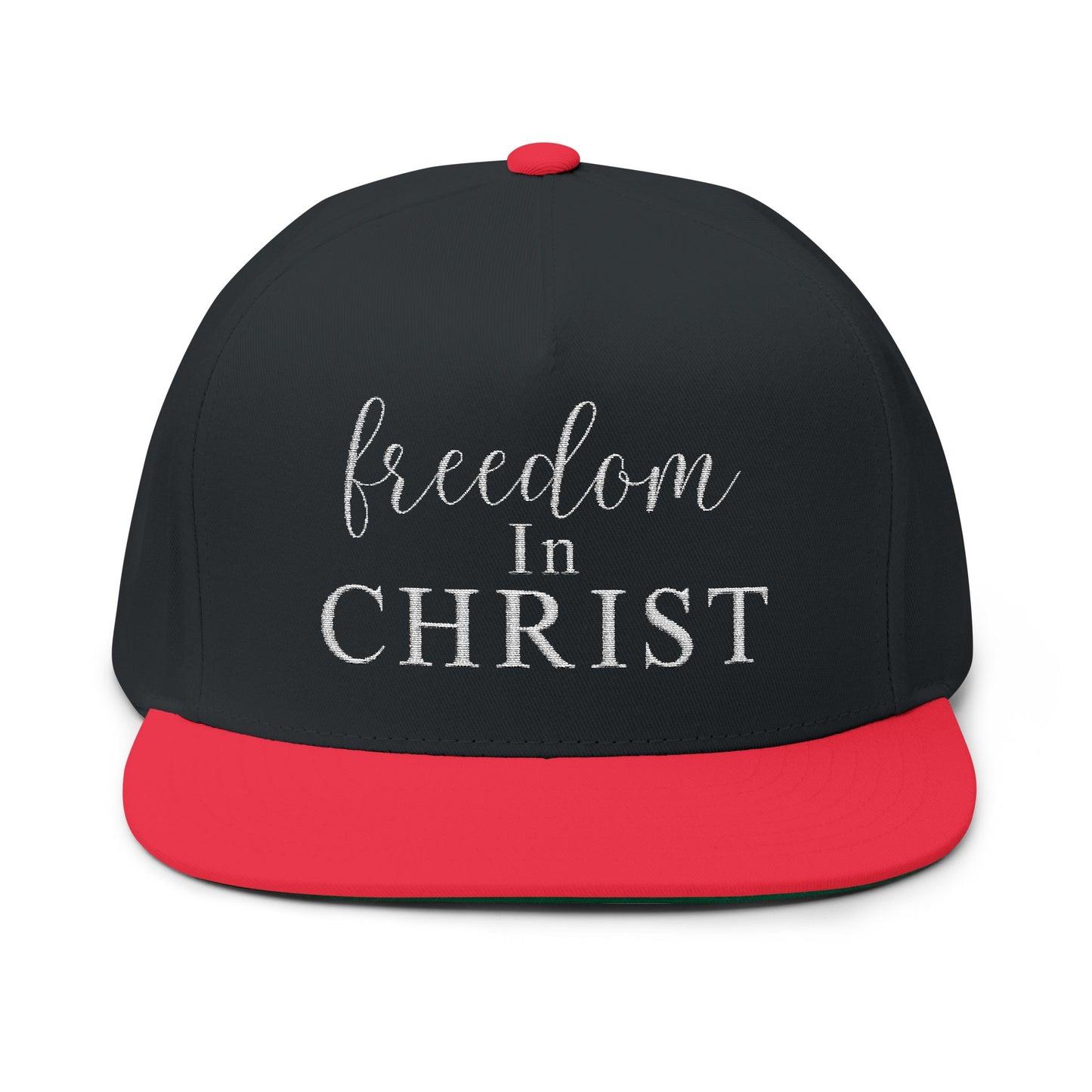 FREEDOM IN CHRIST - Flat Bill Inspirational Hat